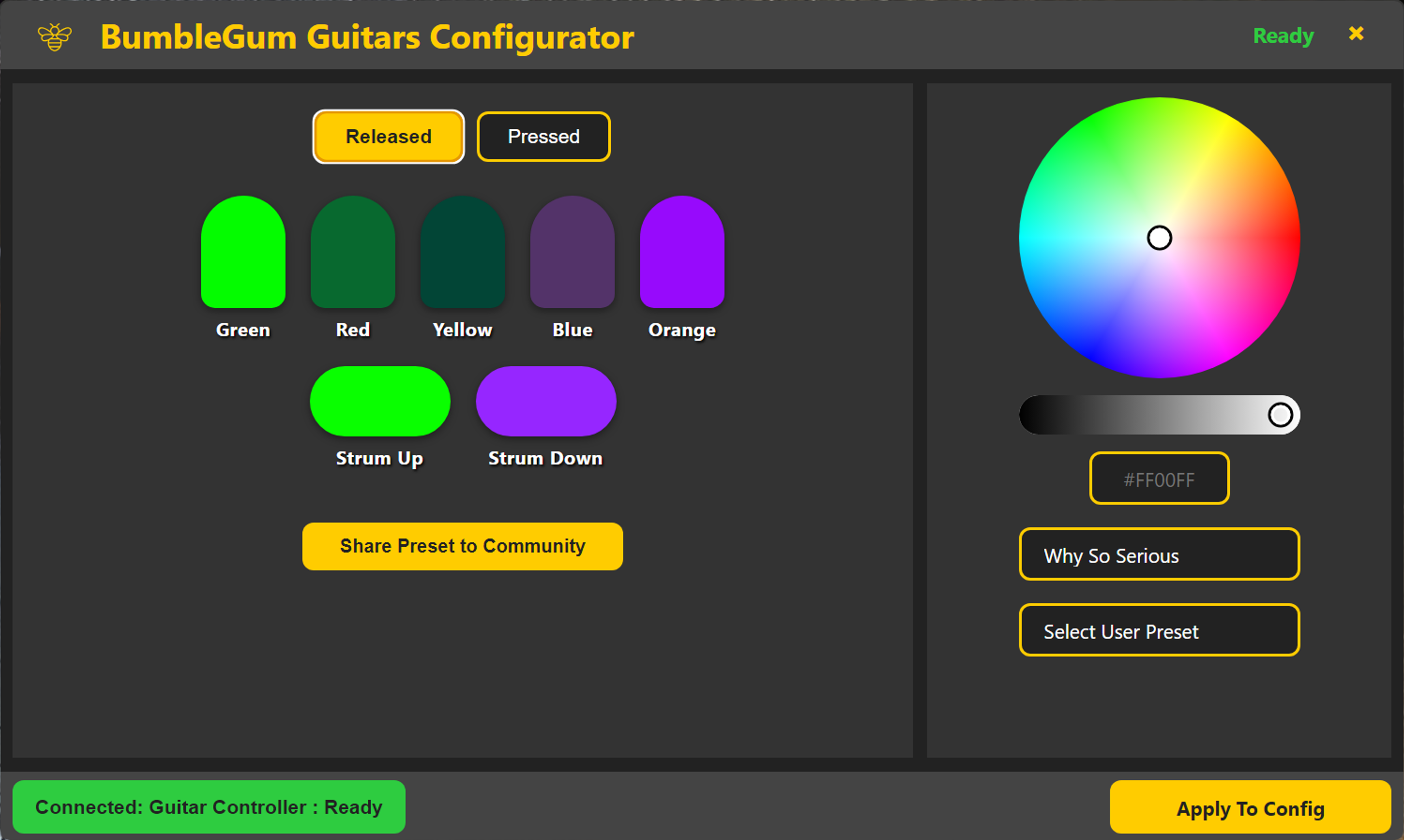 BumbleGum Configurator Application Screenshot